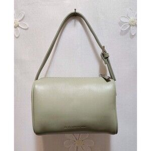 Bcbgmaxazria Women Mini Light Mint Green Handbag Barrel Faux Soft Leather Pastel